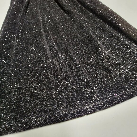 Sparkly Strapless Glitter Black Mini Dress Various Sizes S M L - Picture 6 of 16